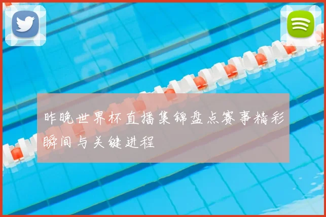 昨晚世界杯直播集锦盘点赛事精彩瞬间与关键进程